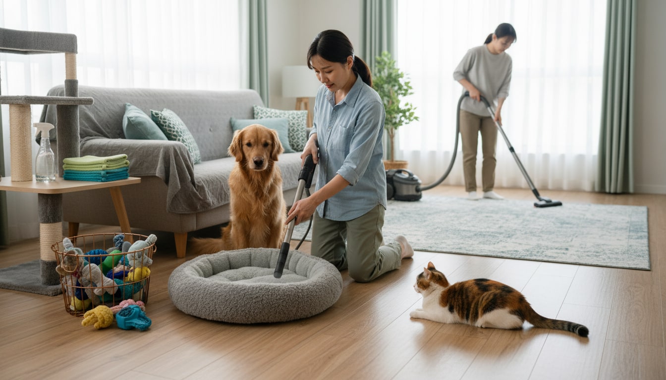 Sarna otodécica em casas com cães e gatos: como interromper a transmissão — Higienização do ambiente: o passo que muitos pulam