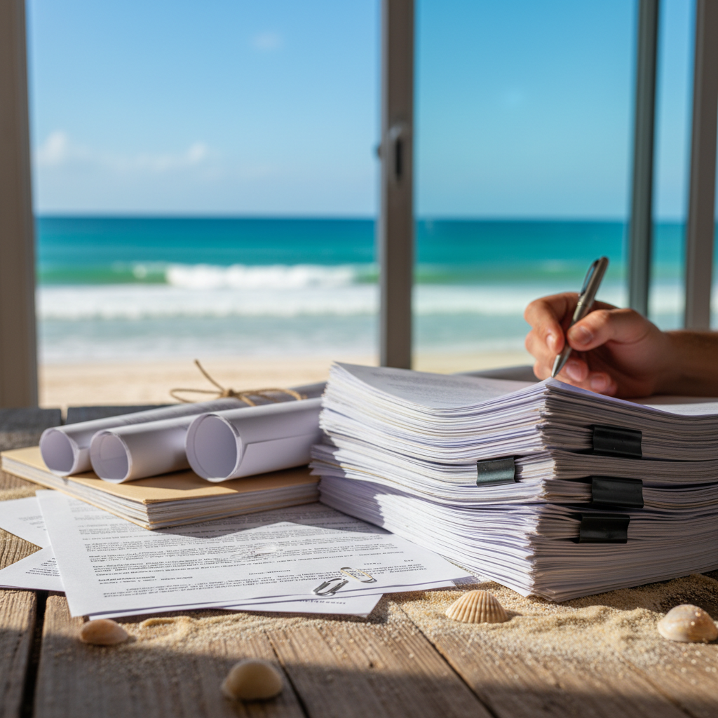 Comprar Casa na Praia: Guia Prático para Realizar esse Sonho com Segurança — Documentação e Regularidade: Onde Mora o Maior Risco