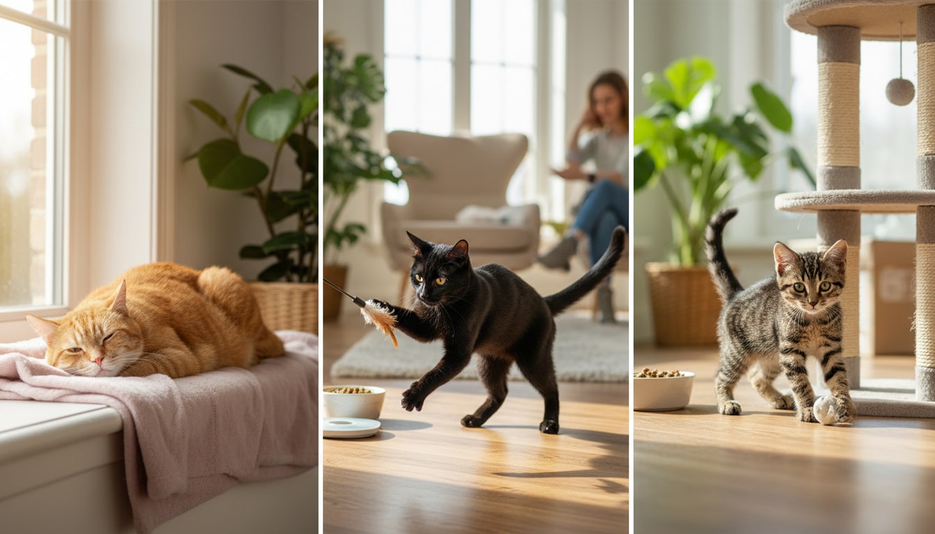 Cistite em gatos pode ser causada por estresse? Entenda a influência da rotina e do perfil individual — Hidratação, caixas de areia e enriquecimento ambiental como aliados